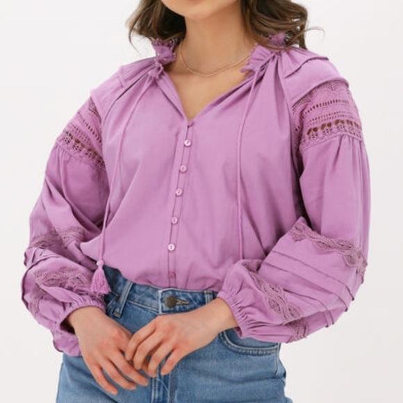 SUNCOO PARIS Mauve Luna Blouse Size Medium - Picture 1 of 8
